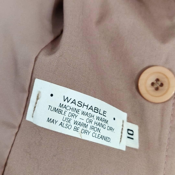 Women's Mauve Pink Trench Coat / Size: 10 - Picture 6 of 8